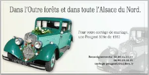 Logo CORTEGE MARIAGE PEUGEOT 301 CR année 1932